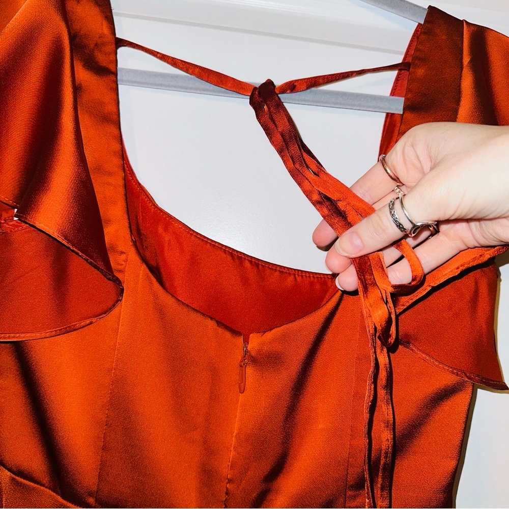 WORN ONCE! Paprika Wedding guest Gown - Picture 8 of 14